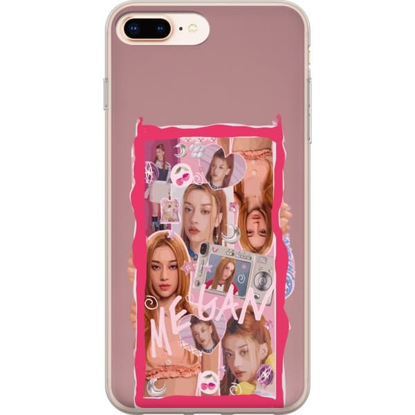Kompatibelt Mobilskal till Apple iPhone 7 Plus Megan rosa collage rosa