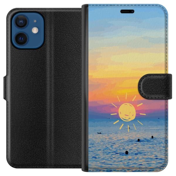 Kompatibelt Plånboksfodral till Apple iPhone 12 mini Solnedgång