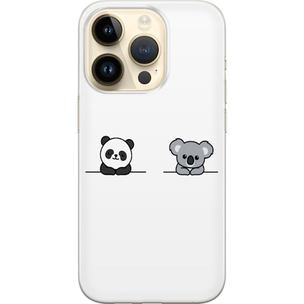 Apple iPhone 15 Pro Gennemsigtig cover Panda Koala