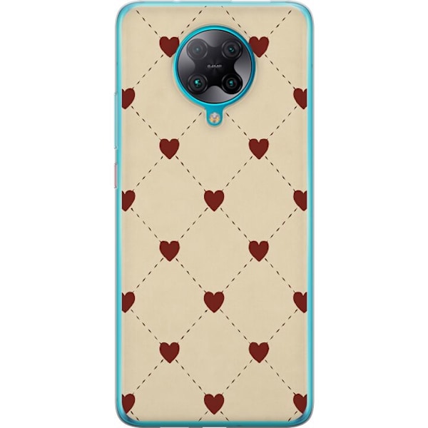 Xiaomi Poco F2 Pro Läpinäkyvä kuori Sydänverkko