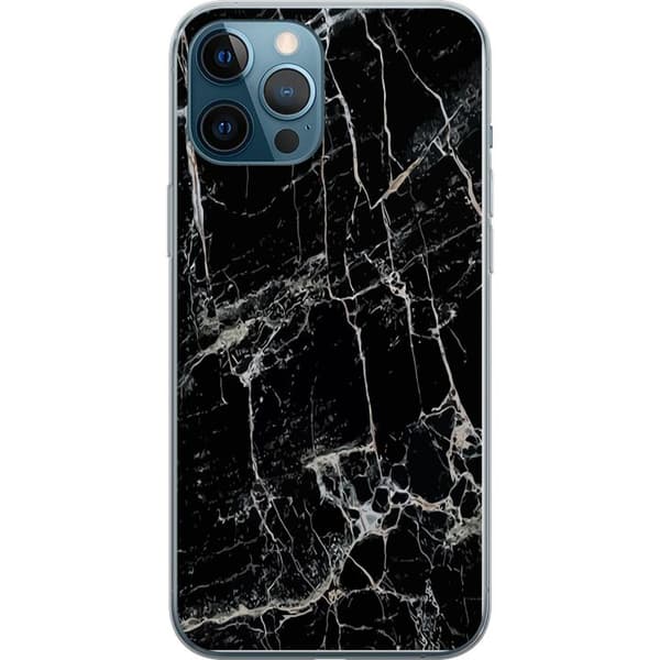Kompatibel Mobilcover til Apple iPhone 12 Pro Max Svart Marmor