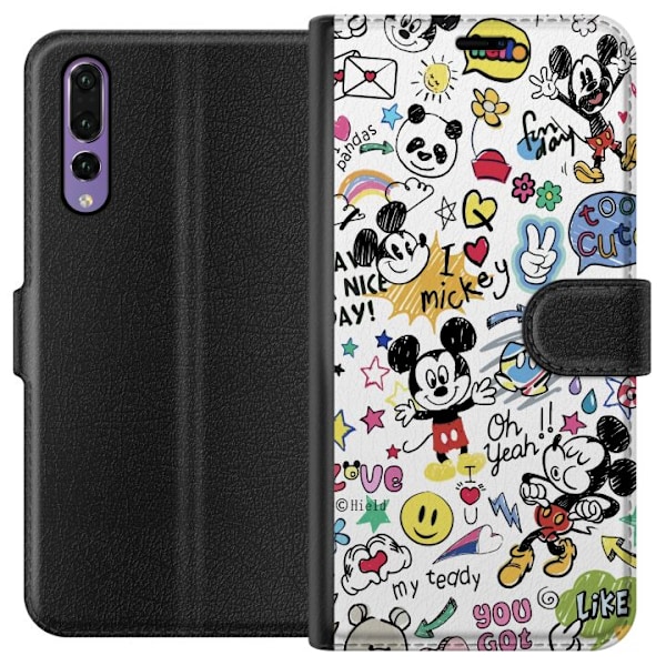 Huawei P20 Pro Tegnebogsetui Mickey Mouse