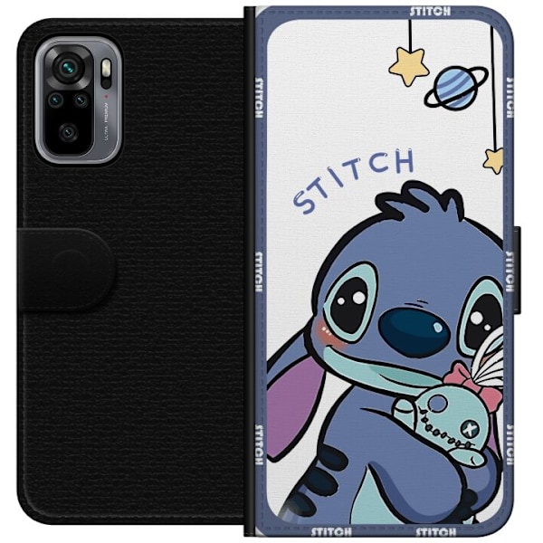 Xiaomi Redmi Note 10S Plånboksfodral Stitch rymden