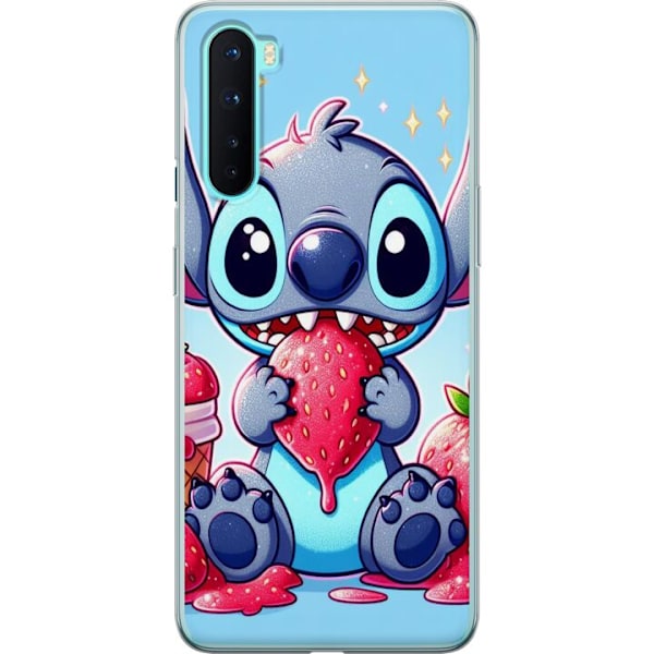 OnePlus Nord Läpinäkyvä kuori Strawberry Stitch