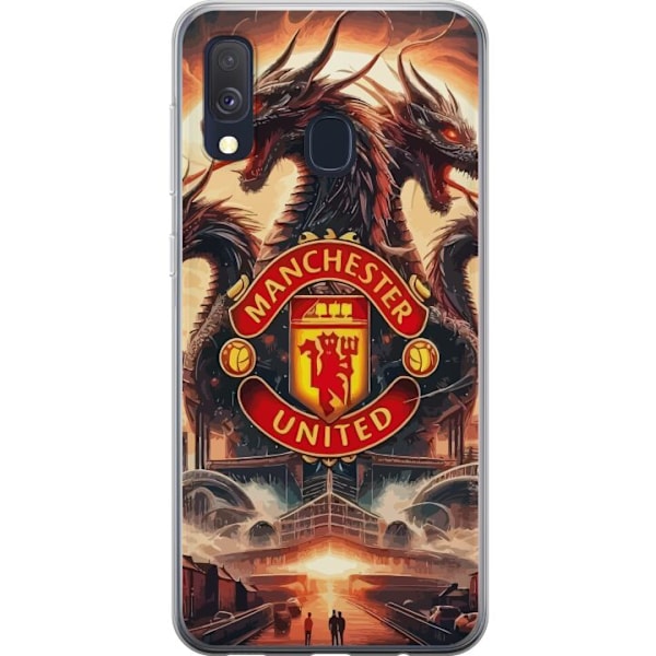 Samsung Galaxy A40 Läpinäkyvä kuori Manchester United