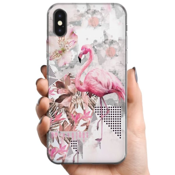 Apple iPhone XS TPU Matkapuhelimen kuori Flamingo