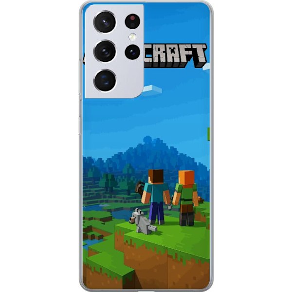 Samsung Galaxy S21 Ultra 5G Läpinäkyvä kuori Minecraft Key Art