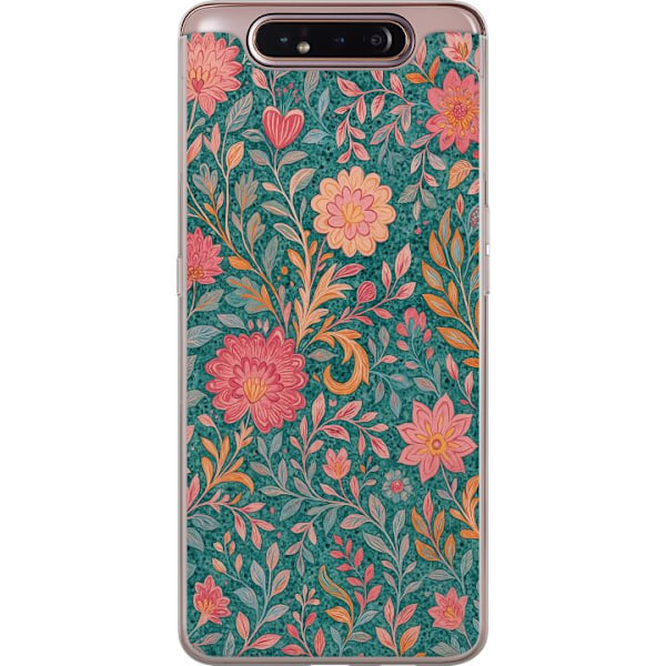 Samsung Galaxy A80 Läpinäkyvä kuori Floral Dream