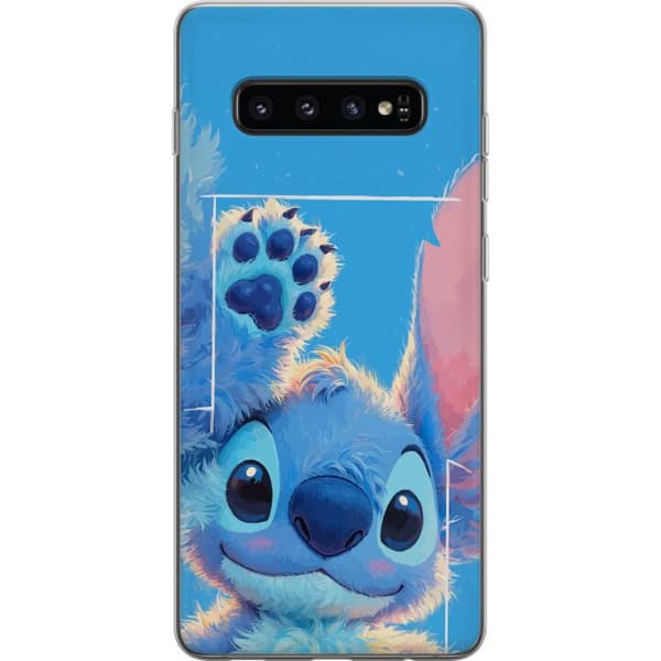 Kompatibelt Mobildeksel til Samsung Galaxy S10 Fluffig blå figur blå