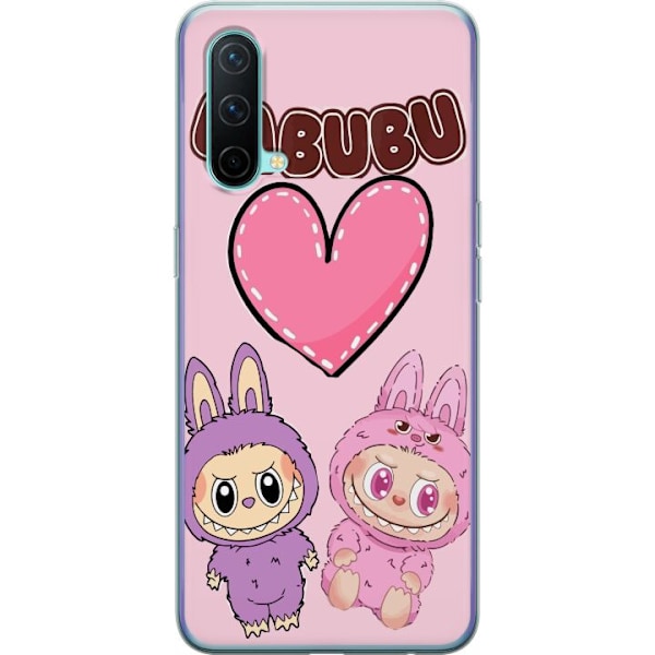 OnePlus Nord CE 5G Gennemsigtig cover Labubu Pink Monster