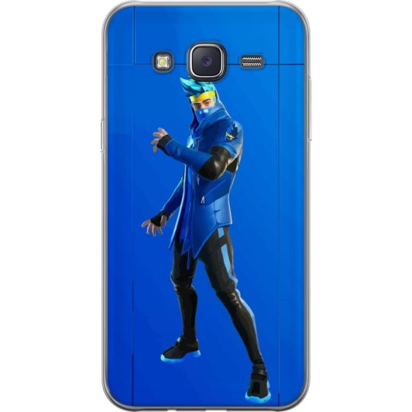Samsung Galaxy J5 Läpinäkyvä kuori Fortnite - Ninja Blue