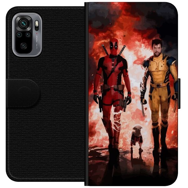 Xiaomi Redmi Note 10S Lompakkokotelo Wolverine Deadpool