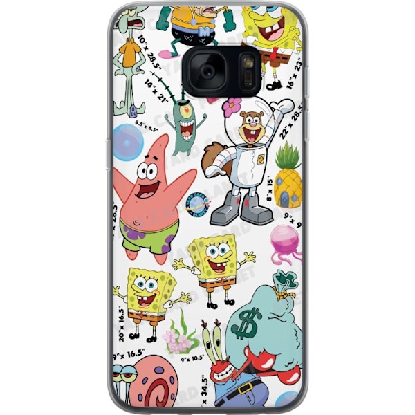 Samsung Galaxy S7 Gjennomsiktig deksel SpongeBob SquarePants