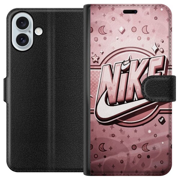 Apple iPhone 16 Plus Plånboksfodral Nike Rosa