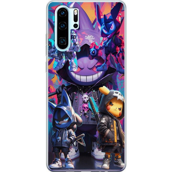 Huawei P30 Pro Gennemsigtig cover Pokemon