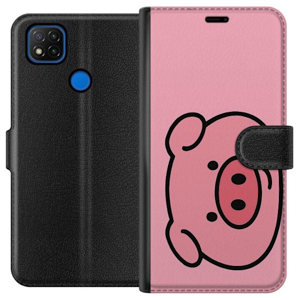 Xiaomi Redmi 9C Plånboksfodral Kawaii Piggy