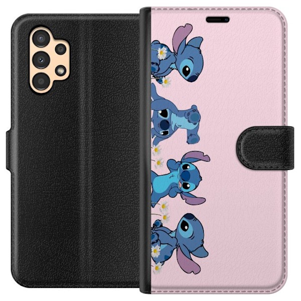 Samsung Galaxy A13 Tegnebogsetui  Stitch Grin & Leg – Perfek