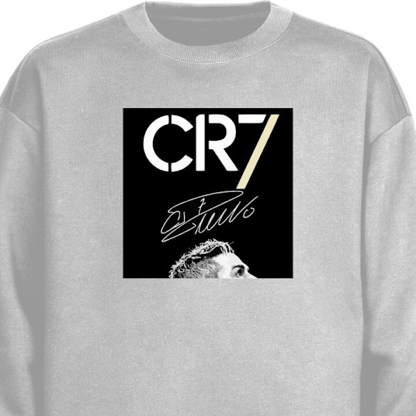 Sweatshirt til Voksne | Klassisk Collegebluse CR7 Ronaldo grå M