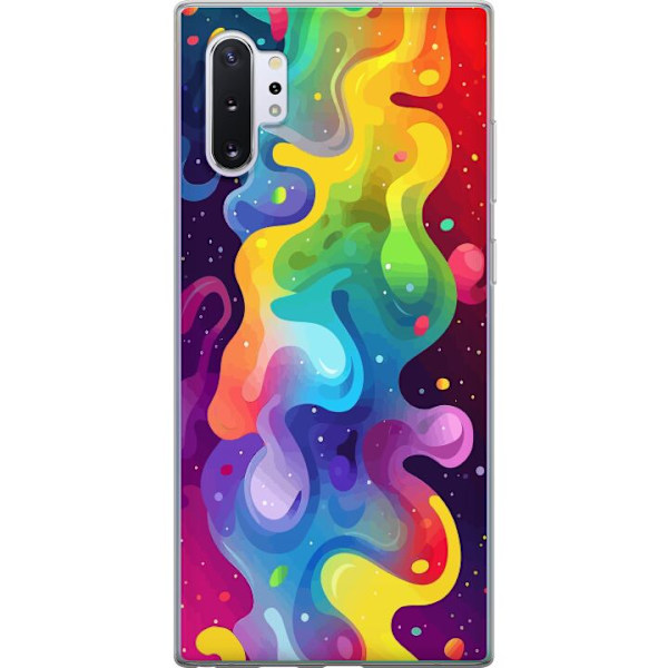 Samsung Galaxy Note10+ Genomskinligt Skal Color Splash Abstrakt Konst Design Färgstarkt Mönster Modern Populär Väggkonst Grafiskt Trend