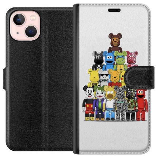 Kompatibelt Plånboksfodral till Apple iPhone 13 mini Bearbrick