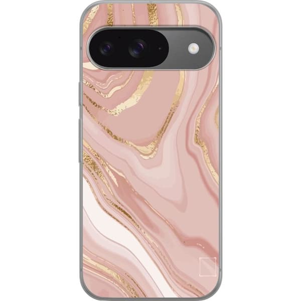 Kompatibelt Mobilskal till Google Pixel 9 Pro Marmor Guld