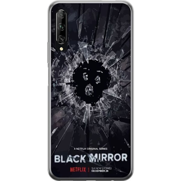 Huawei P smart Pro 2019 Läpinäkyvä kuori Black Mirror Sci-Fi Netflix -sarja Dystopia Teknologia Cyberpunk Synkkä TV Videopeli Teema