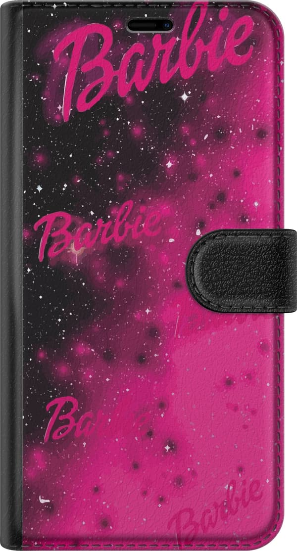 Kompatibel Tegnebogsetui til Apple iPhone 11 Pro Max Lyserød håndskrift over en sort og lyserød stjernehimmel, farverigt tekstmønster pink