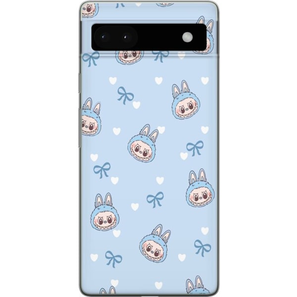 Google Pixel 6a Läpinäkyvä kuori Labubu Tuli Henki