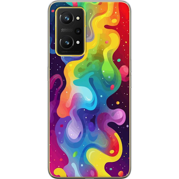 Realme GT Neo 3T Läpinäkyvä kuori Väriläiskä Abstrakti Taide Suunnittelu Värikäs Kuvio Moderni Suosittu Seinätaito Graafinen Trendi
