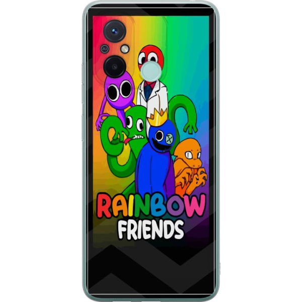 Xiaomi Redmi 12C Genomskinligt Skal Rainbow Vänner