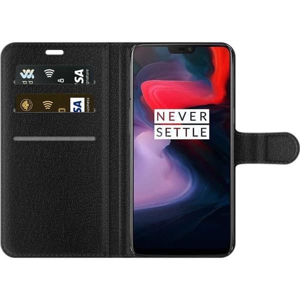 Kompatibel Tegnebogsetui til OnePlus 6 Lilla My Förvånad pink