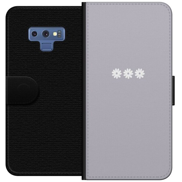 Samsung Galaxy Note9 Lompakkokotelo Lila Blomminimalismi - tyylikäs kukkakuva lila taustalla