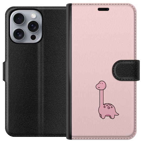 Apple iPhone 16 Pro Max Lommeboketui Rosa dinosaur