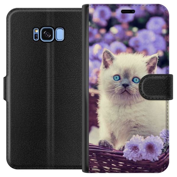 Kompatibelt Plånboksfodral till Samsung Galaxy S8 Katt