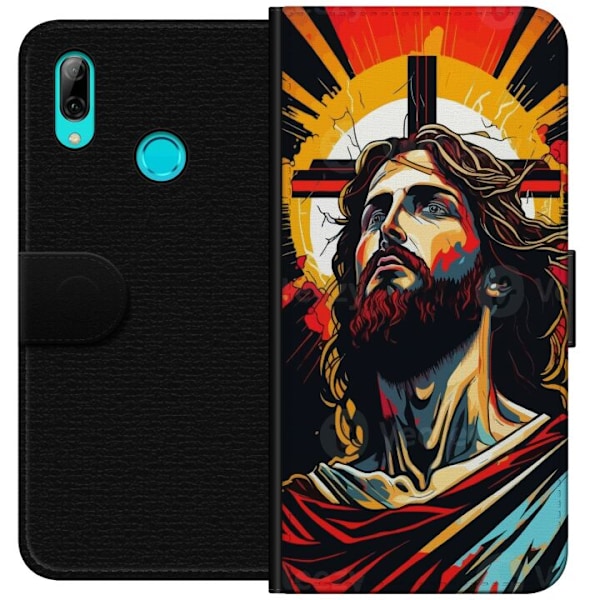 Huawei P smart 2019 Lompakkokotelo Jeesus ja Kortti - uskonnol