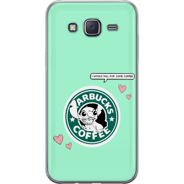 Samsung Galaxy J5 Gennemsigtig cover Stitch Kaffe