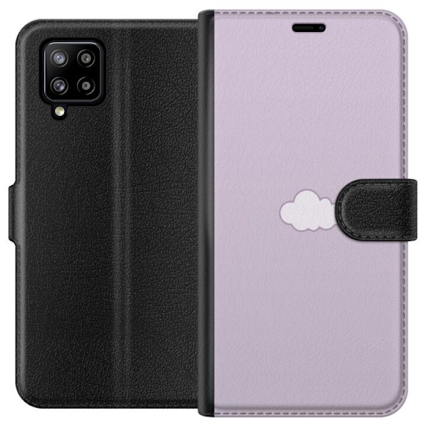 Samsung Galaxy A42 5G Tegnebogsetui Lilla Sky - minimalistisk sky på lilla baggrund