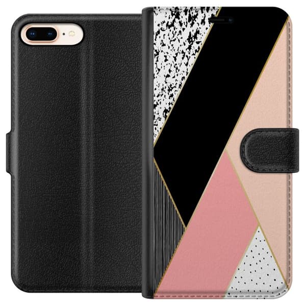 Kompatibel Tegnebogsetui til Apple iPhone 8 Plus Mønster