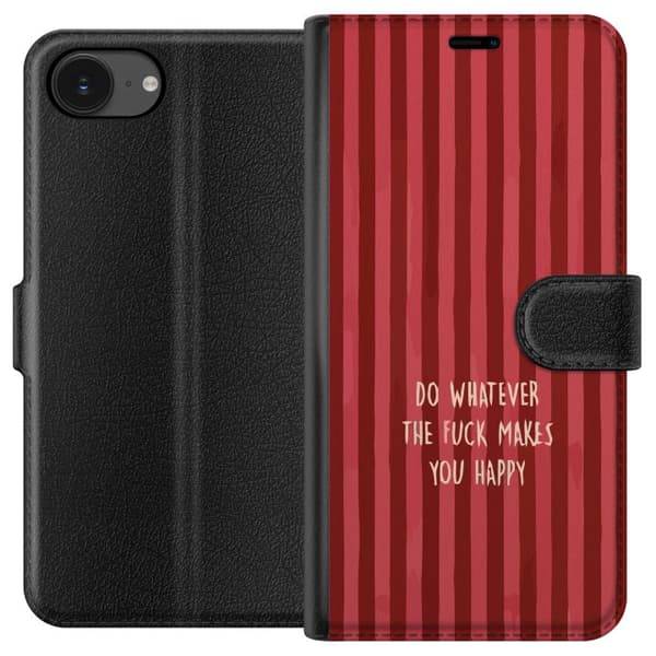 Yhteensopiva Lompakkokotelo Apple iPhone 16e Gör det som gör dig glad punainen