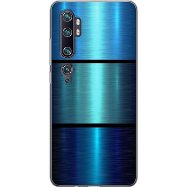 Xiaomi Mi Note 10 Pro Deksel / Mobildeksel - Blå Metalliske Striper