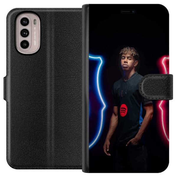 Motorola Moto G31 Tegnebogsetui Yamal Fodbold FC Barcelona Ung Talent Spiller Fodboldstjerne Spanien La Liga Populært Motiv