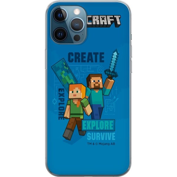 Apple iPhone 12 Pro Gennemsigtig cover Minecraft Huler