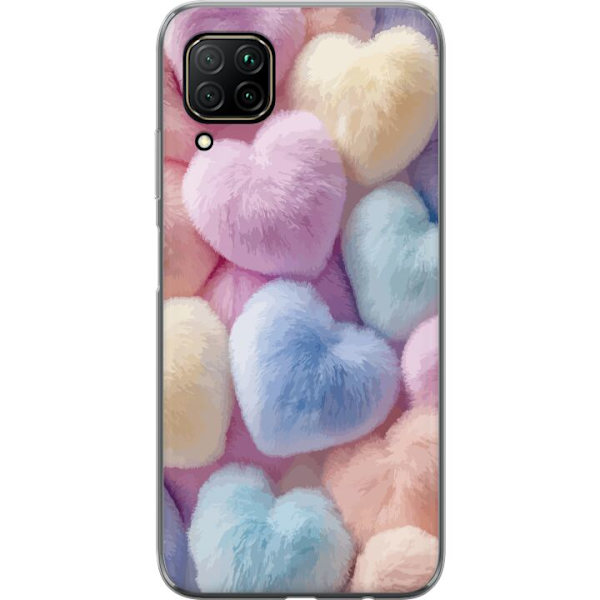 Huawei P40 lite Genomskinligt Skal Hjärtan Kärlek Grafisk Design Romantiskt Motiv Populärt Symbol Grafiskt Mönster Dekoration