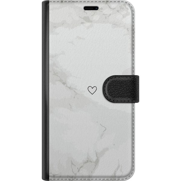 Samsung Galaxy S23 Lommeboketui Marmor Hjerte
