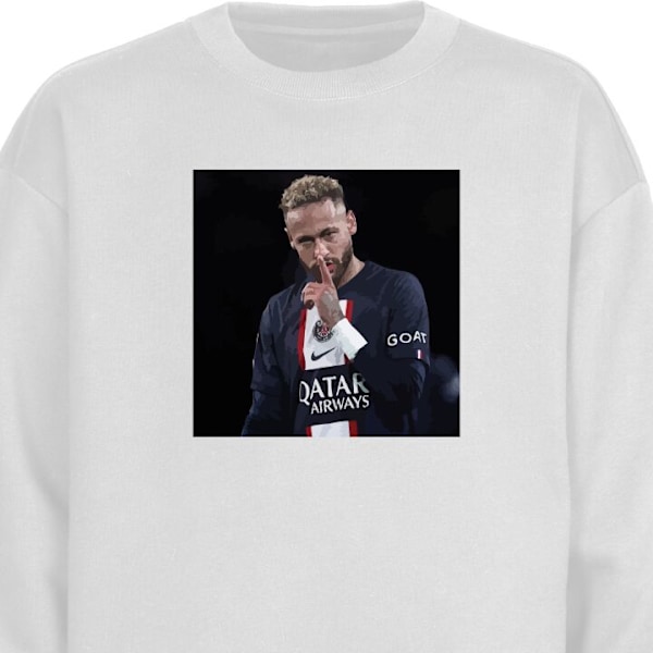 Sweatshirt for Voksen | Klassisk Collegegenser Neymar hvit L