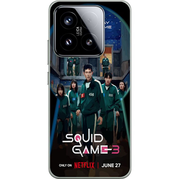 Xiaomi 15 Läpinäkyvä kuori Squid Game Kausi 3 TV-sarjan hahmot Suositut TV-sarja Motiivit Ikoni Jännitys Draama Aasialainen suunnittelu Trendi