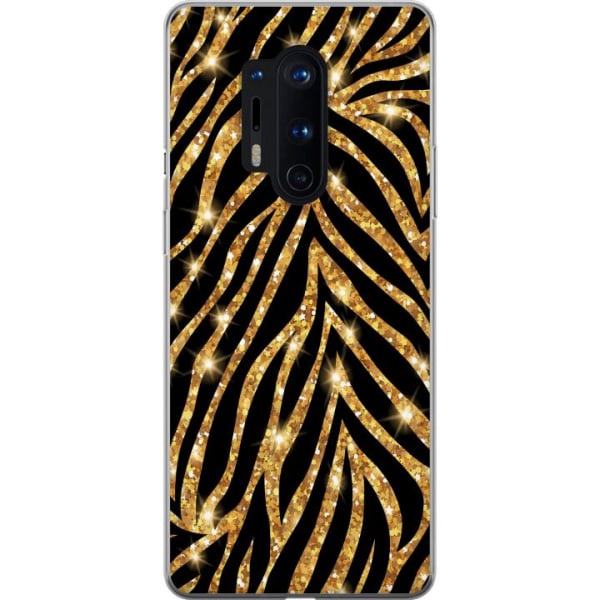 OnePlus 8 Pro Cover / Mobilcover - Guld & Glitter