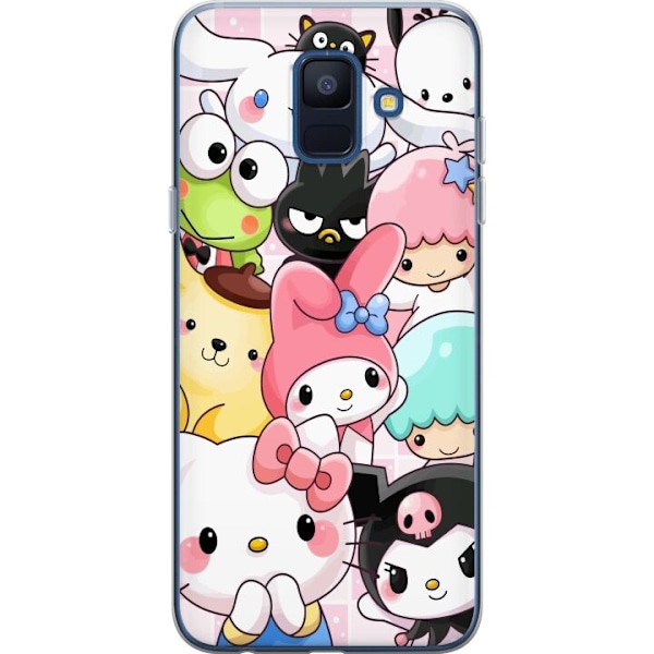 Samsung Galaxy A6 (2018) Genomskinligt Skal Kawaii Sanrio Crew