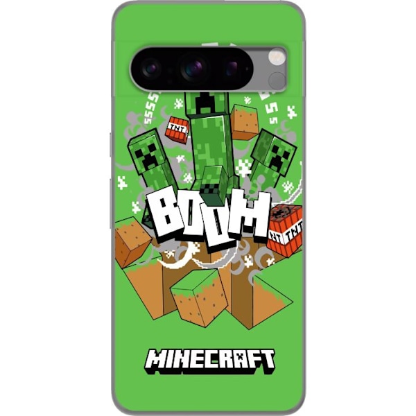 Google Pixel 8 Pro Läpinäkyvä kuori Minecraft Boom