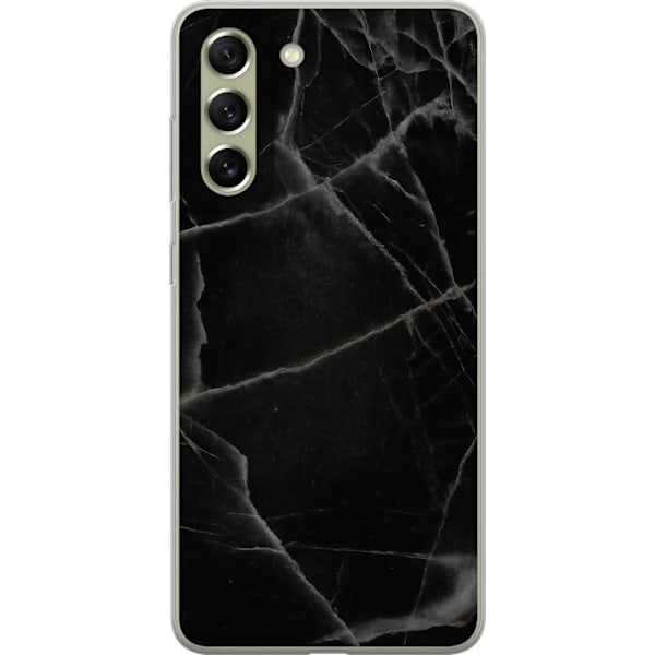 Samsung Galaxy S21 FE 5G Läpinäkyvä kuori Musta marmori